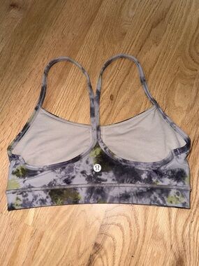 Lululemon Flow Y Nulu Bra *Light Support, A–C Cups Tie Dye Mauve Grey Multi 6